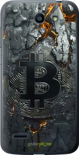 Силіконовий чехол Розпечений біткойн для Huawei G730 - 6091u-369 изображение 