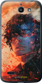 Силіконовий чехол Обличчя в полум'ї для Huawei G730 - 6127u-369 изображение 