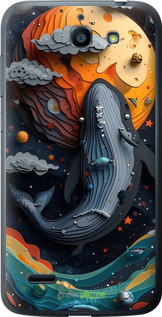 Силиконовый чехол Кит в космосе для Huawei G730 - 6328u-369 изображение 
