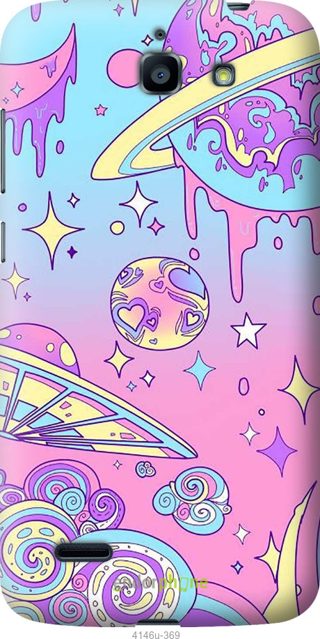 Силиконовый чехол Розовая галактика для Huawei G730 - 4146u-369 изображение 