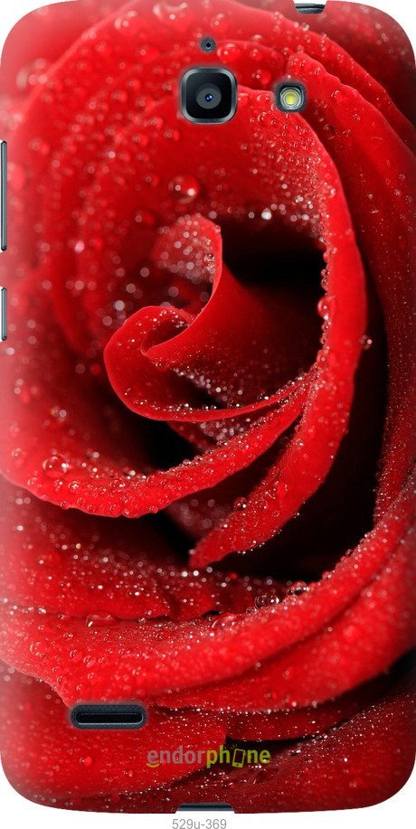Силиконовый чехол Красная роза для Huawei G730 - 529u-369 изображение 