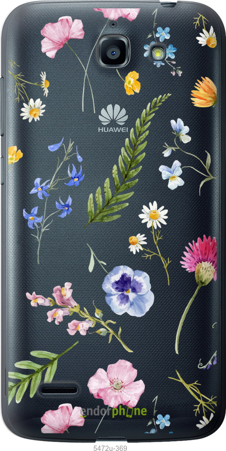 Силиконовый чехол Цветочный фон v2 для Huawei G730 - 5472u-369 изображение 