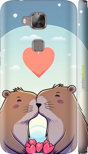 3D пластиковый матовый чехол Капибара любовь для Huawei G8 - 6027m-493 изображение 