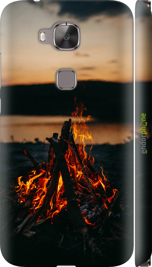 3D пластиковый матовый чехол Огонь для Huawei G8 - 6021m-493 изображение 