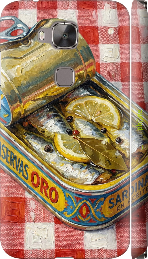 3D пластиковый матовый чехол Vintage Sardine Tin Phone для Huawei G7 Plus - 6772m-952 изображение 