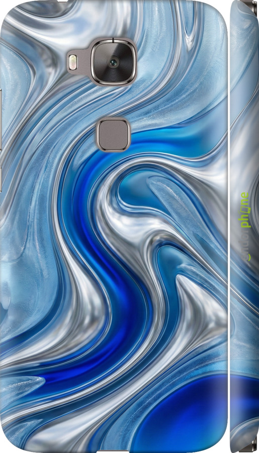 3D пластиковый матовый чехол Liquid Chrome для Huawei G7 Plus - 6781m-952 изображение 