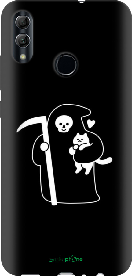 TPU чехол Мінімалістичний арт: смерть та кішка для Huawei Honor 10 Lite - 6529b-1618 изображение 