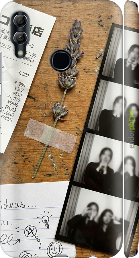 3D пластиковый матовый чехол Aesthetic Scrapbook Collage для Huawei Honor 10 Lite - 6773m-1618 изображение 