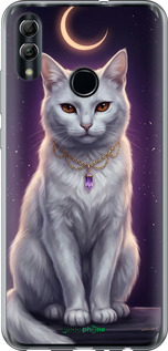 Силіконовий чехол Mystic White Cat Gothic Dark Purple Gold для Huawei Honor 10 Lite - 6805u-1618 изображение 