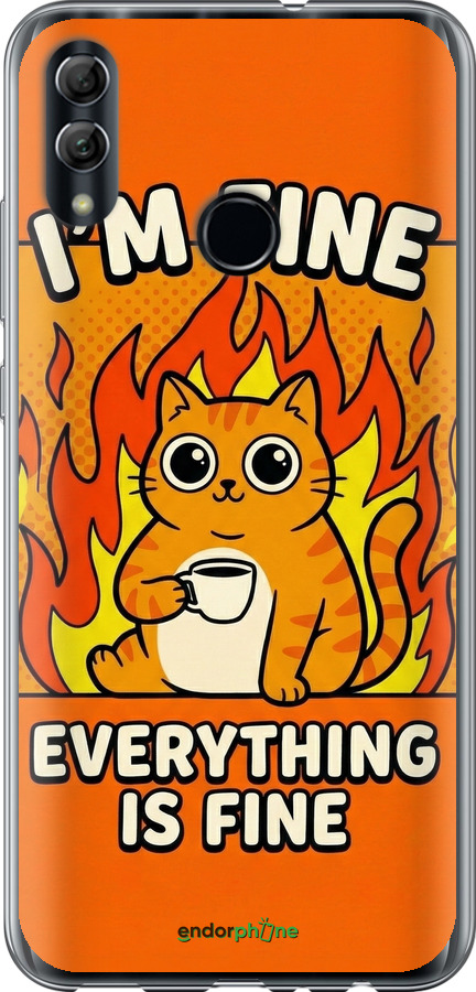 2D пластиковий чехол Funny Cat для Huawei Honor 10 Lite - 6786t-1618 изображение 