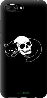 TPU чехол Із зображенням кота та черепа для Huawei Honor 10 - 6491b-1496 изображение 