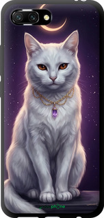 TPU чехол Mystic White Cat Gothic Dark Purple Gold для Huawei Honor 10 - 6805b-1496 изображение 