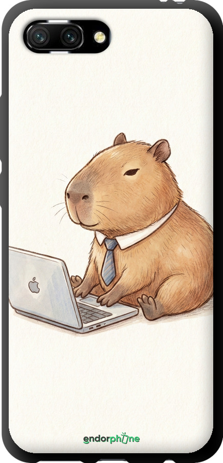 TPU чехол Funny Capybara CEO Working для Huawei Honor 10 - 6777b-1496 изображение 