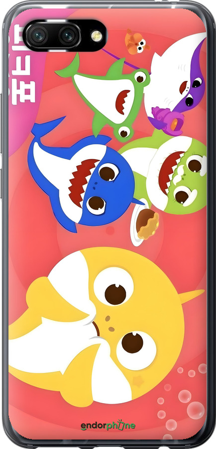 Силиконовый чехол Бейби Шаркс для Huawei Honor 10 - 6305u-1496 изображение 
