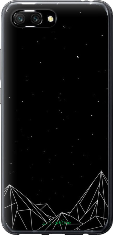 Силіконовий чехол Чорно білі абстрактні гори для Huawei Honor 10 - 6437u-1496 изображение 