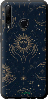 TPU чехол Celestial Harmony: Sun & Moon Gold Mystic Pattern для Huawei Honor 10i - 6778b-1673 изображение 