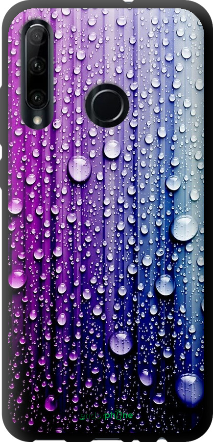 

TPU чорний чохол "Краплини води" для Huawei Honor 10i, Синій