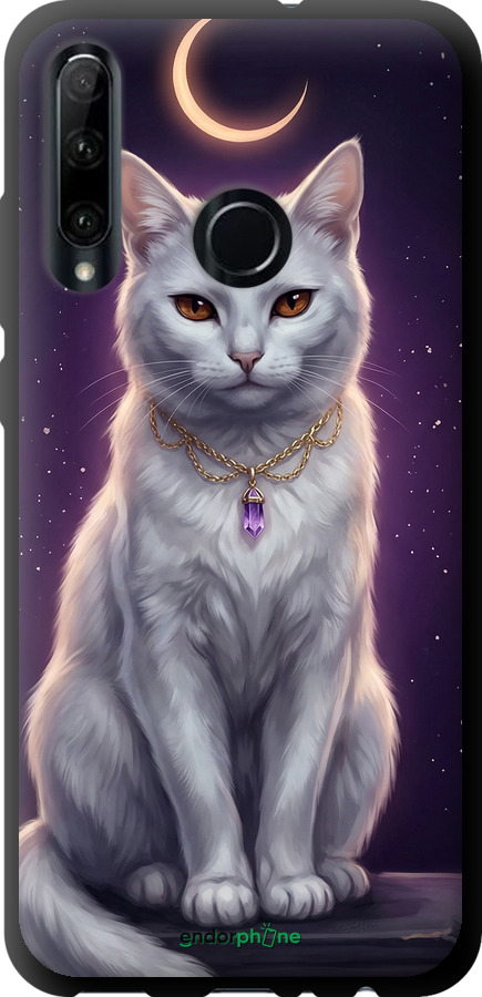 TPU чехол Mystic White Cat Gothic Dark Purple Gold для Huawei Honor 10i - 6805b-1673 изображение 
