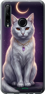 Силіконовий чехол Mystic White Cat Gothic Dark Purple Gold для Huawei Honor 10i - 6805u-1673 изображение 