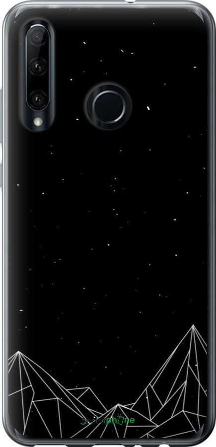 Силиконовый чехол Черно белые абстрактные горы для Huawei Honor 20 Lite - 6437u-1832 изображение 