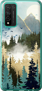 Силіконовий чехол Із зображенням лісового пейзажу для Huawei Honor 10X Lite - 6548u-2198 изображение 