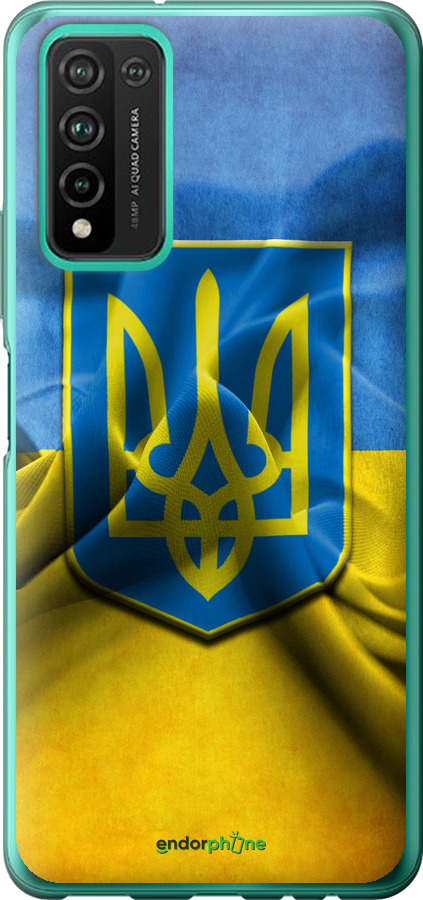 

Силіконовий чохол "Прапор та герб України" для Huawei Honor 10X Lite, Блакитний