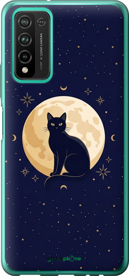 Силиконовый чехол Cute Cat Celestial/Witchy для Huawei Honor 10X Lite - 6787u-2198 изображение 