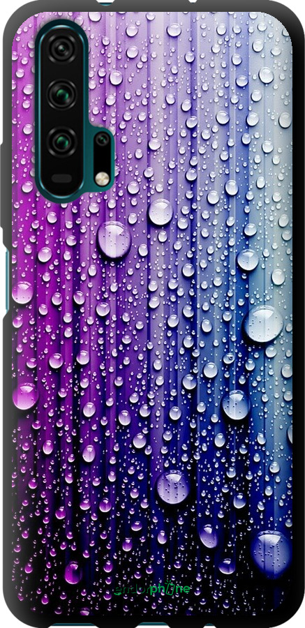 

TPU чорний чохол "Краплини води" для Huawei Honor 20 Pro, Синій