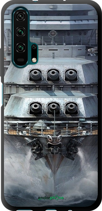 TPU чехол Лінкор, world of tanks, wargaming, військовий корабель для Huawei Honor 20 Pro - 6453b-1702 изображение 