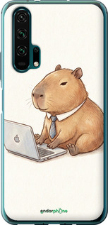 2D пластиковый чехол 'Funny Capybara CEO Working' для Huawei Honor 20 Pro изображение 1