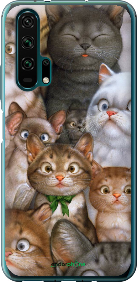 

2D пластиковий чохол "Коти" для Huawei Honor 20 Pro