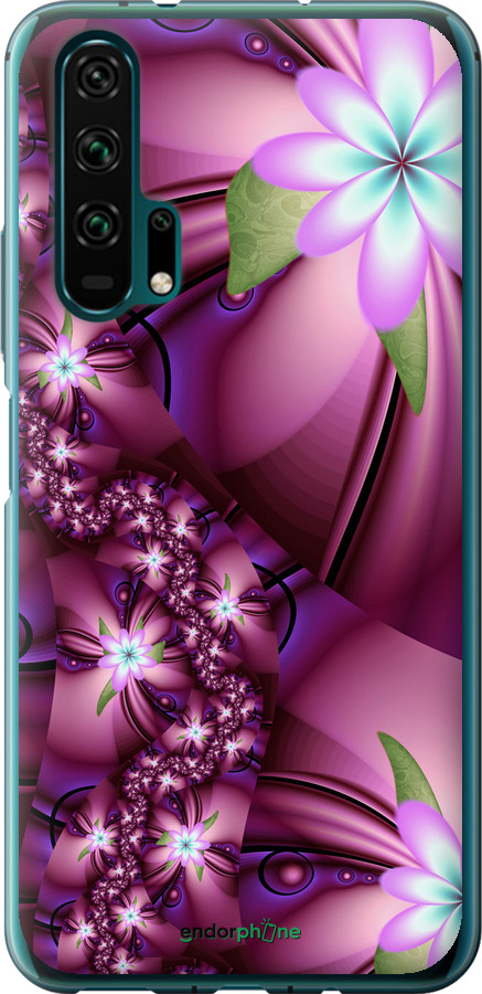 

Силіконовий чохол "Квіткова мозаїка" для Huawei Honor 20 Pro, Рожевий