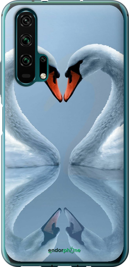 2D пластиковий чехол Лебеді для Huawei Honor 20 Pro - 6007t-1702 изображение 