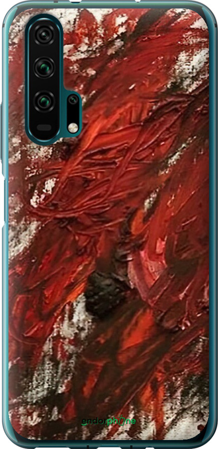 Силиконовый чехол Абстрактная композиция в красных тонах для Huawei Honor 20 Pro - 6541u-1702 изображение 