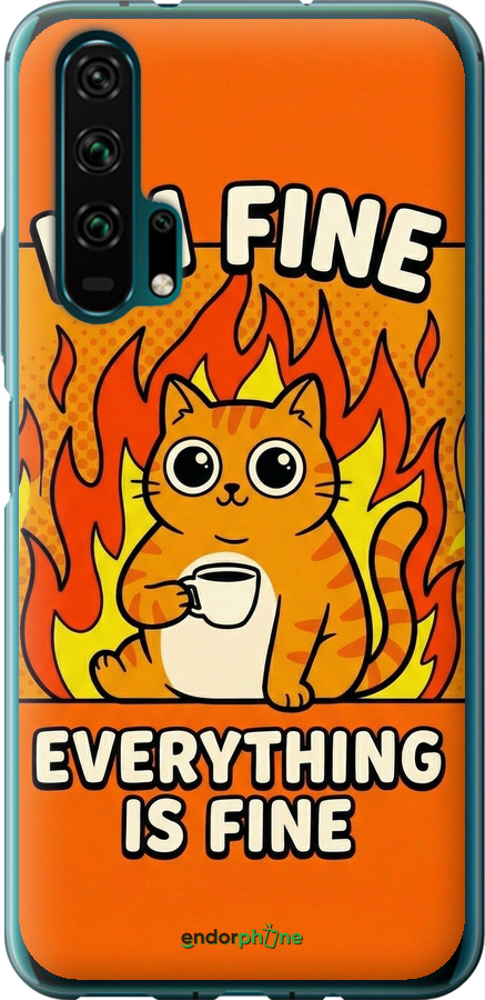 2D пластиковий чехол Funny Cat для Huawei Honor 20 Pro - 6786t-1702 изображение 