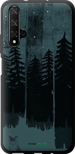 TPU чехол Лиса и ночной лес для Huawei Nova 5T - 6481b-1833 изображение 