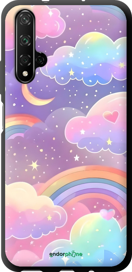 TPU чехол Хмари та веселка для Huawei Nova 5T - 6312b-1833 изображение 