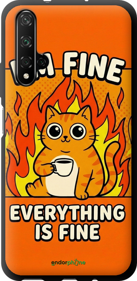 TPU чехол Funny Cat для Huawei Nova 5T - 6786b-1833 изображение 