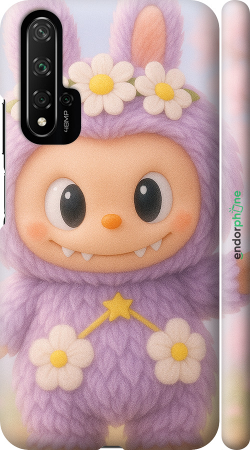3D пластиковый матовый чехол Лабубу 1 для Huawei Nova 5T - 6709m-1833 изображение 