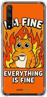 Силіконовий протиударний с посиленими кутами чехол Funny Cat для Huawei Nova 5T - 6786sp-1833 изображение 