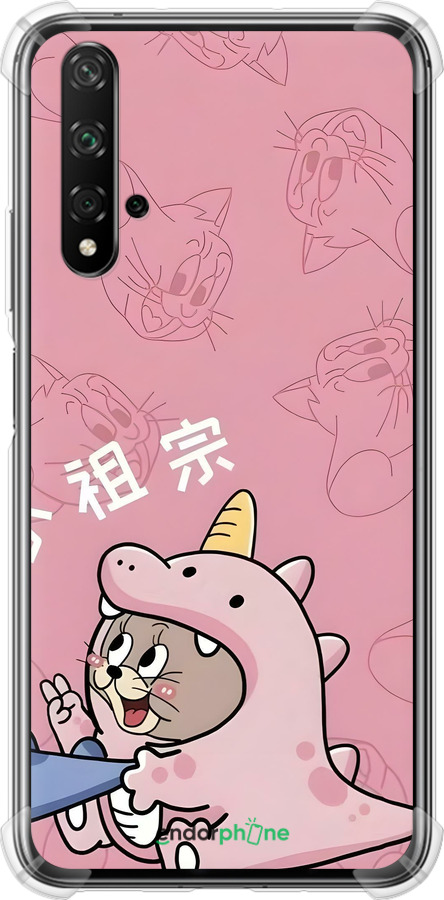 Силіконовий протиударний с посиленими кутами чехол Том і джеррі 2 для Huawei Honor 20 - 6359sp-1697 изображение 