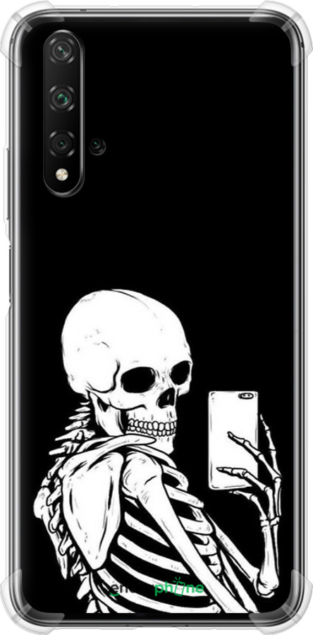 Силикон с усиленными углами чехол Скелет делает Selfie для Huawei Nova 5T - 6535sp-1833 изображение 
