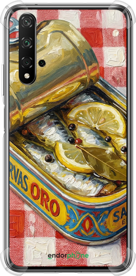 Силикон с усиленными углами чехол Vintage Sardine Tin Phone для Huawei Nova 5T - 6772sp-1833 изображение 