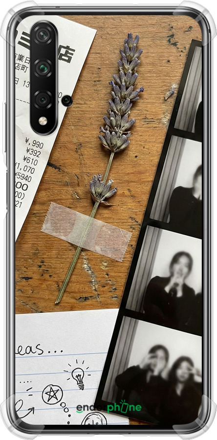 Силикон с усиленными углами чехол Aesthetic Scrapbook Collage для Huawei Nova 5T - 6773sp-1833 изображение 
