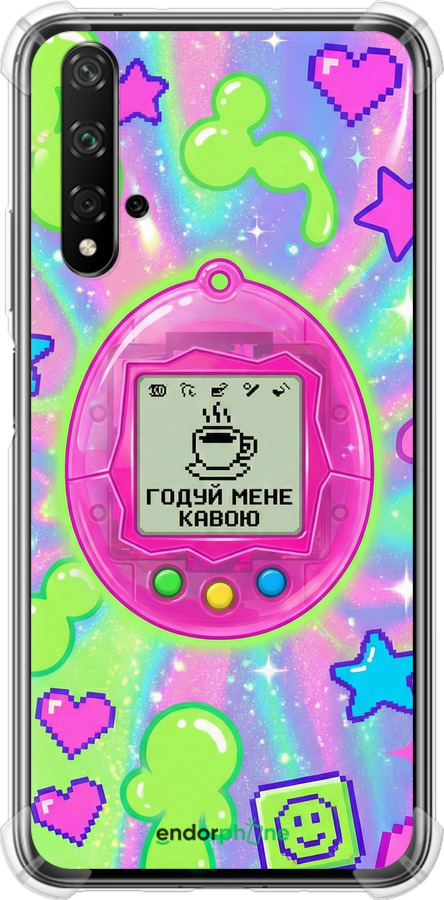 Силіконовий протиударний с посиленими кутами чехол Y2K Aesthetic Retro Pet: Годуй мене кавою для Huawei Nova 5T - 6784sp-1833 изображение 
