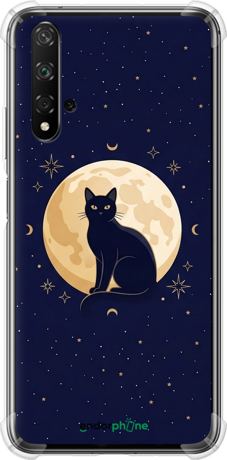 Силіконовий протиударний с посиленими кутами чехол Cute Cat Celestial/Witchy для Huawei Nova 5T - 6787sp-1833 изображение 