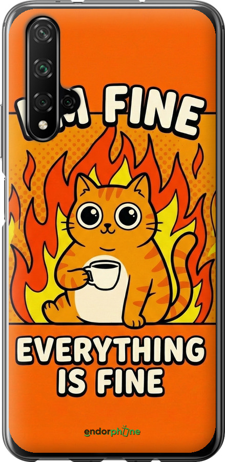 Силиконовый чехол Funny Cat для Huawei Honor 20 - 6786u-1697 изображение 