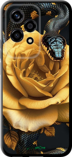 TPU чехол Black snake and golden rose для Huawei Honor 200 Lite - 6068b-3728 изображение 