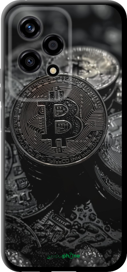 TPU чехол Black Bitcoin для Huawei Honor 200 Lite - 6090b-3728 изображение 