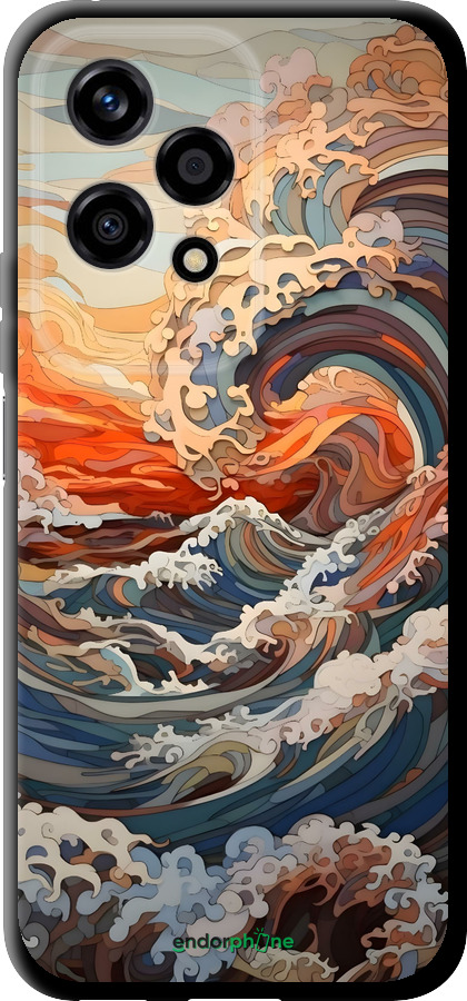 TPU чехол Арт хвилі для Huawei Honor 200 Lite - 6324b-3728 изображение 